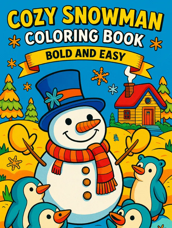 Cozy Snowman Coloring Book