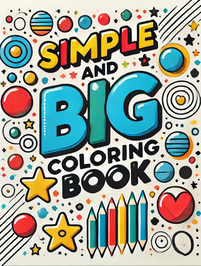Simple And Big Coloring Book