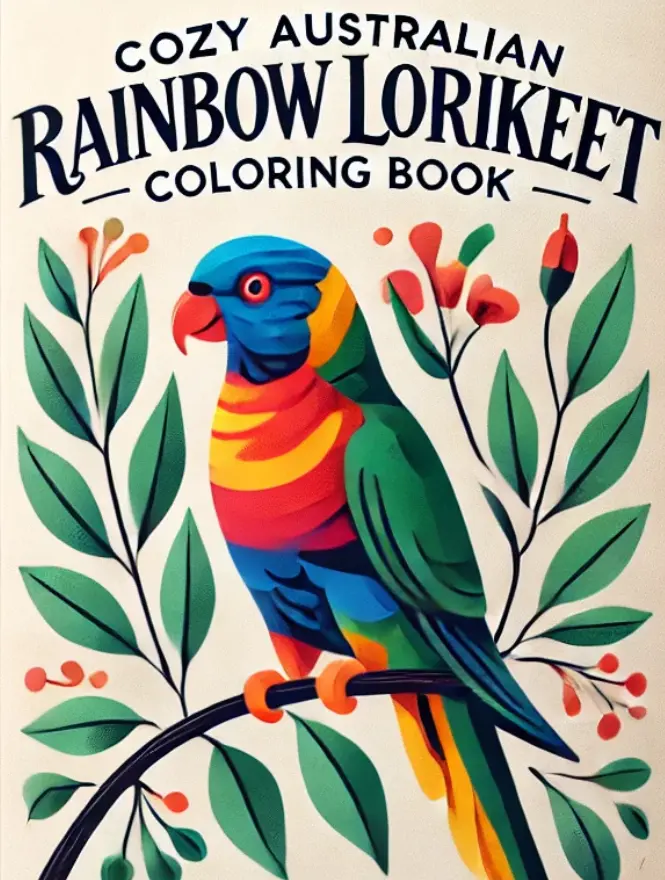 Cozy Australian Rainbow Lorikeet Coloring Book