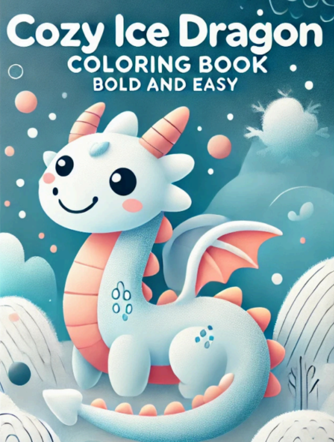 Cozy Ice Dragon Coloring Book