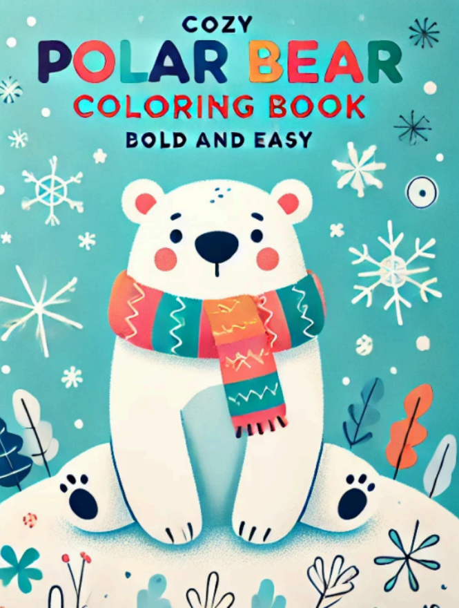 Cozy Ice Polar Bear Coloring Book