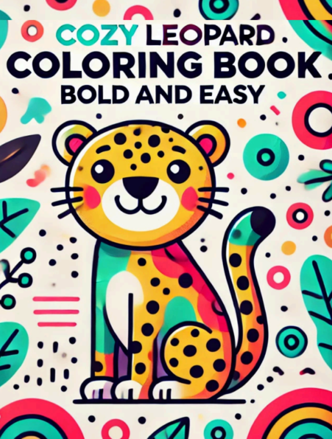 Cozy Leopard Coloring Book