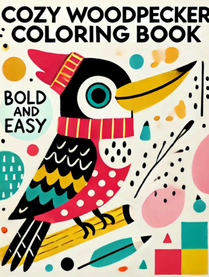 Cozy Woodpecker Coloring Book