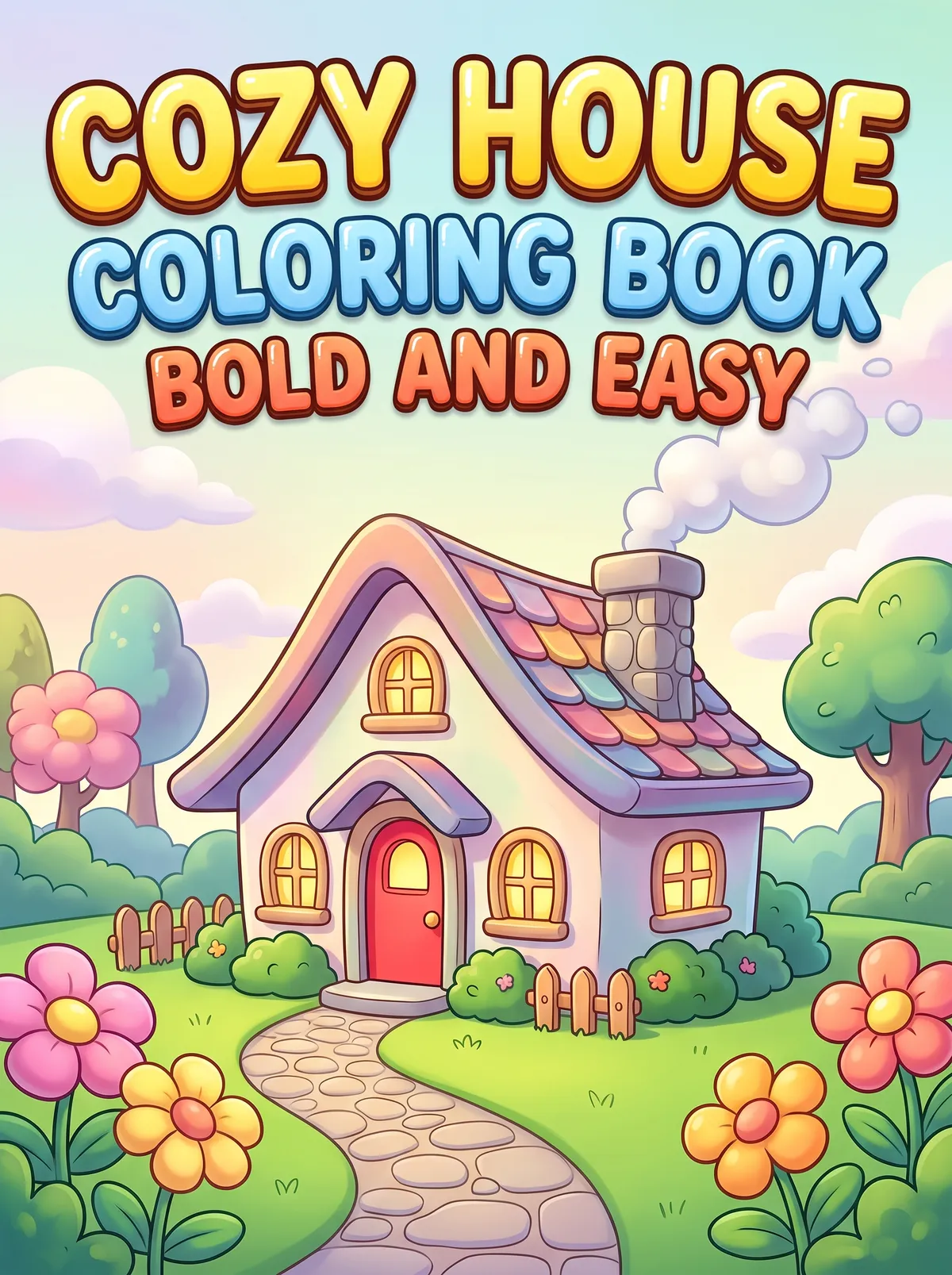Cozy House Coloring Book: Bold And Easy