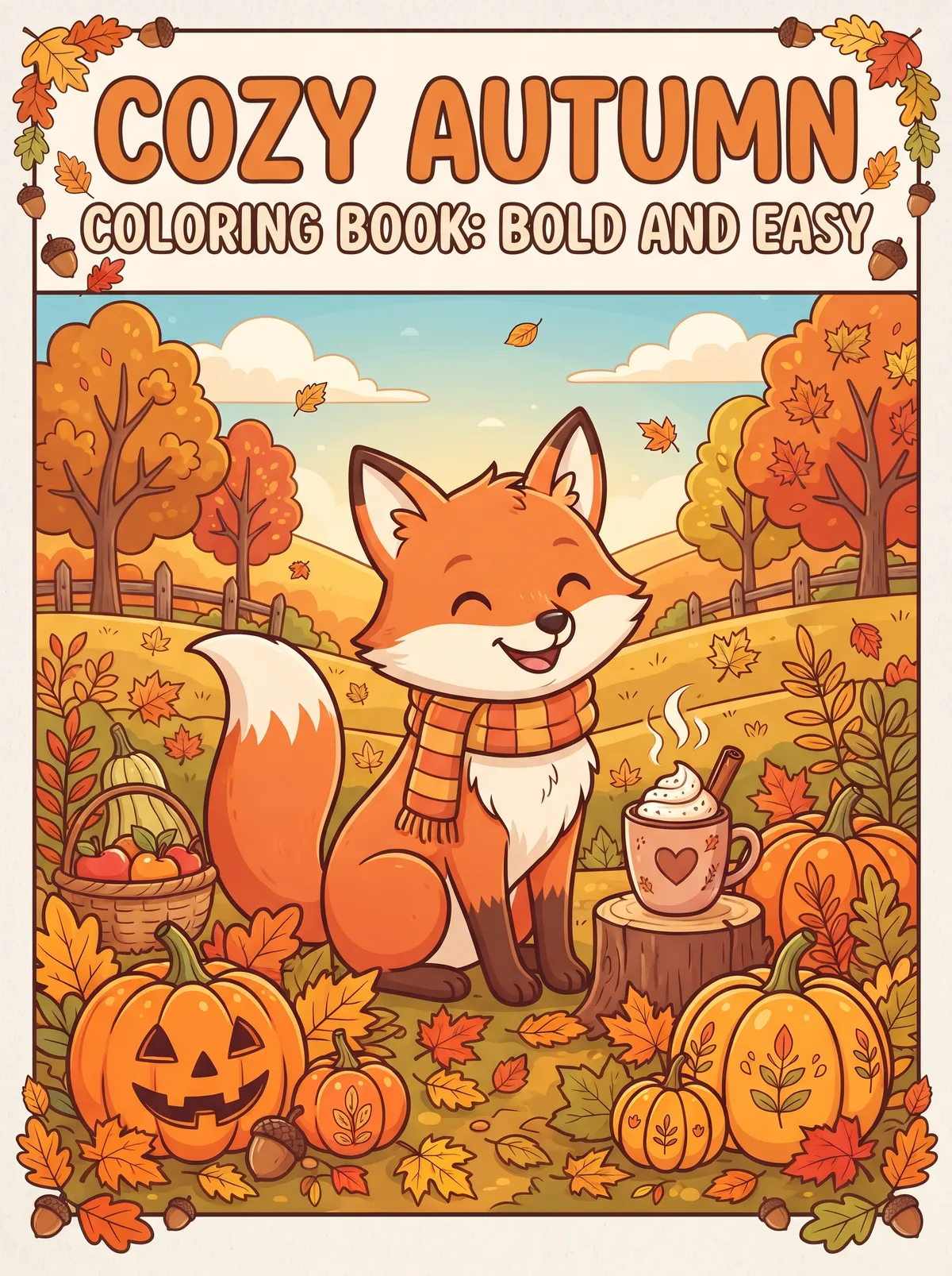 Cozy Autmn Coloring Book: Bold And Easy